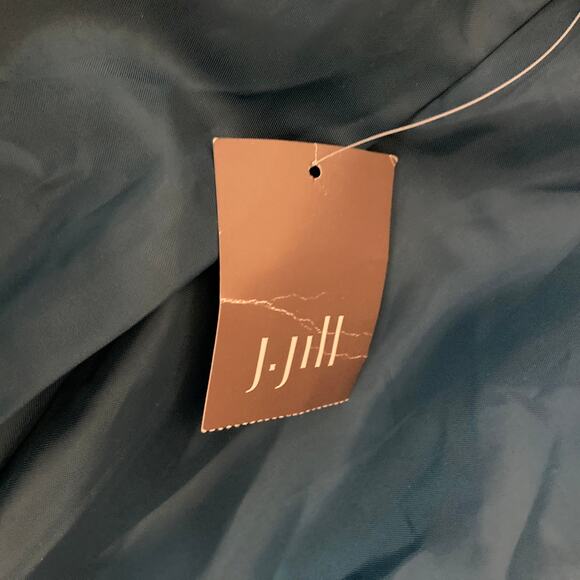 J. Jill Coat Peacock Womens Large Teal Button Front Fleece New - Picture 5 of 10
